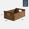 Best Choice Products Wicker Storage Basket, Shelf Basket w/ Wooden Handles, Rectangular Storage Bin